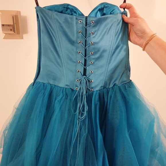 Betsey Johnson Blue Strapless Corset Tutu Dress - Picture 4 of 6